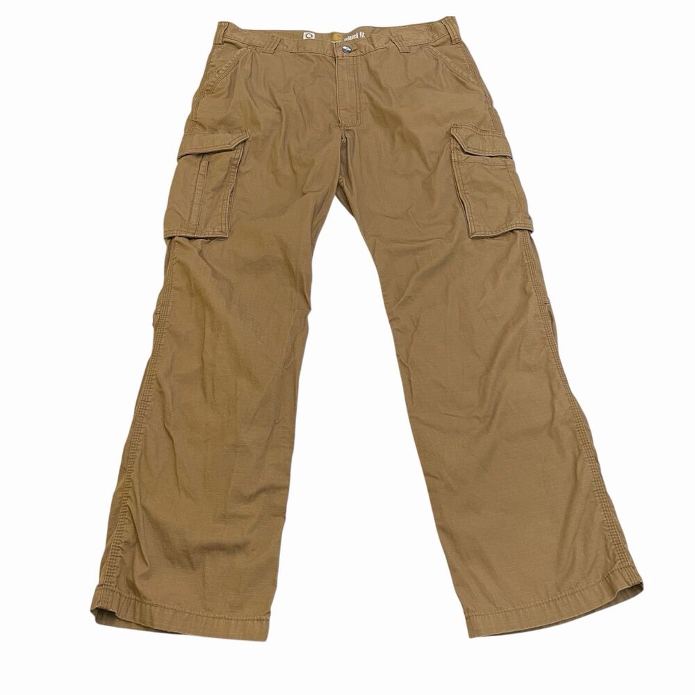 Carhartt Force Tappen Cargo Pants Mens 38x32 Tan Relaxed Fit Workwear Carpenter